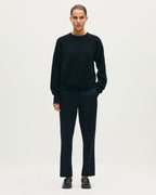 Pantalon cigarette en laine MARGUERITE - H091 BLACK BEAUTY - 1