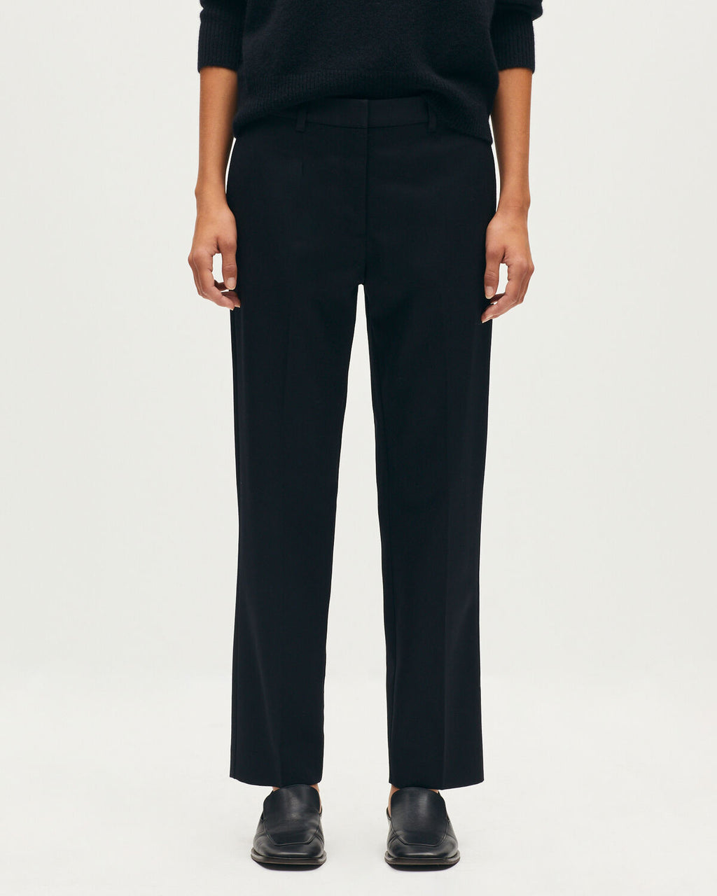 Pantalon cigarette en laine MARGUERITE - H091 BLACK BEAUTY - 2