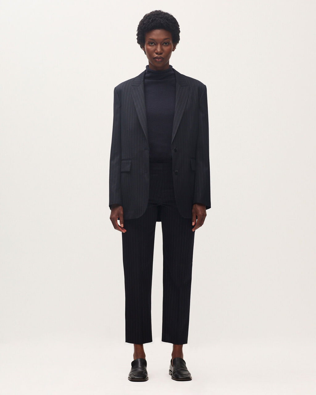 Pantalon cigarette en laine MARGUERITE - K690 ST NAVY - 1