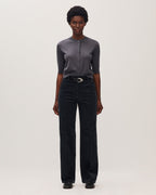 Pantalon droit en velours - K080 VULCAN GRAY - 1