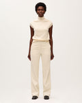 Pantalon droit en velours - K300 ECRU BEIGE - 1