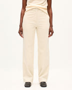 Pantalon droit en velours - K300 ECRU BEIGE - 2