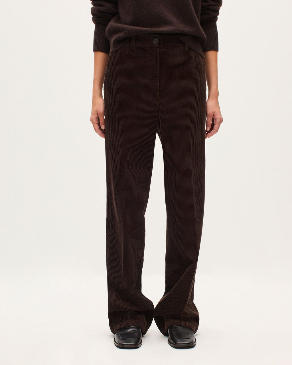 Pantalon droit en velours - K390 TAUPE BROWN - 2