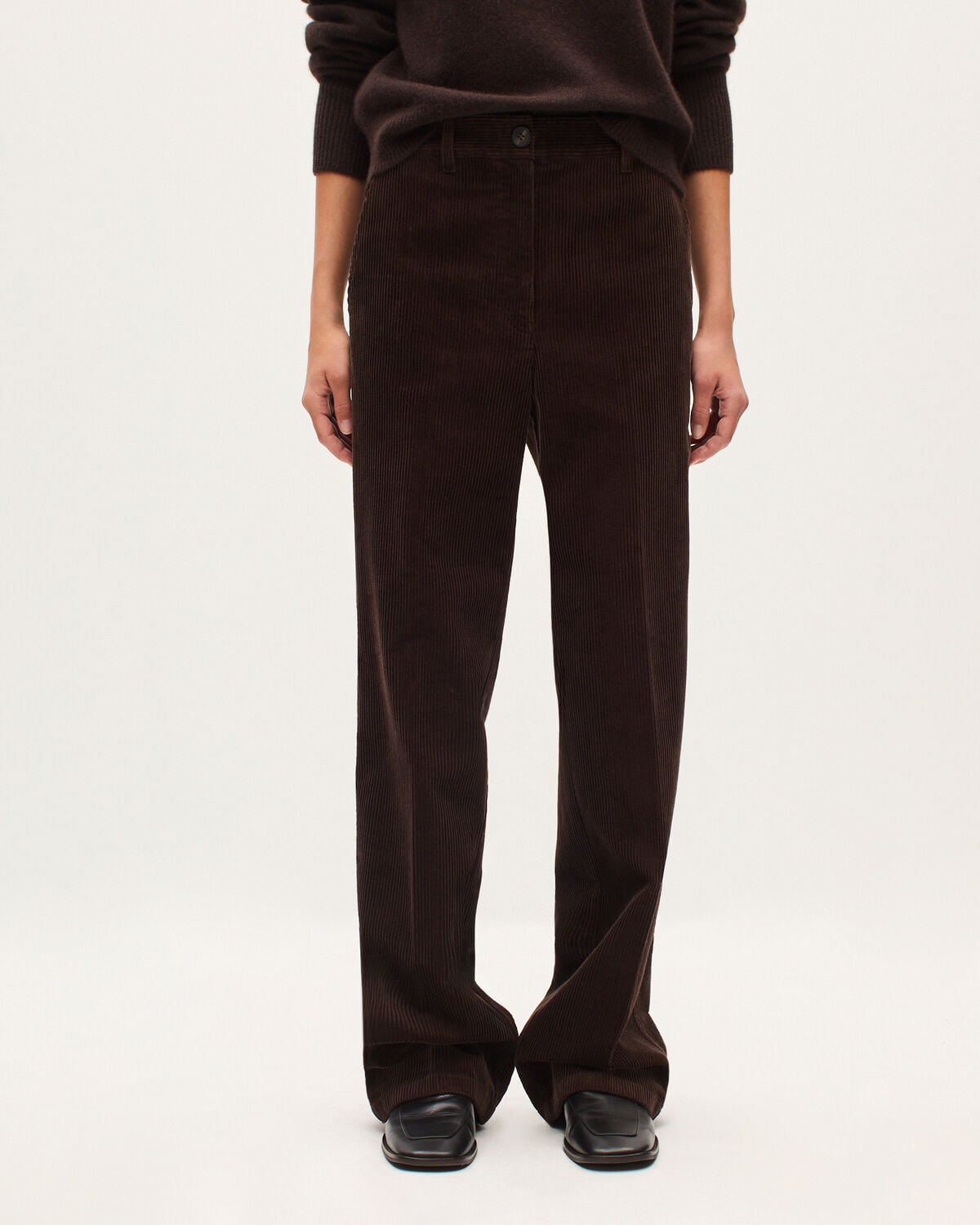 Pantalon droit en velours - K390 TAUPE BROWN - 2