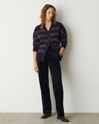 Pantalon droit en velours côtelé - U690 NAVY - 2