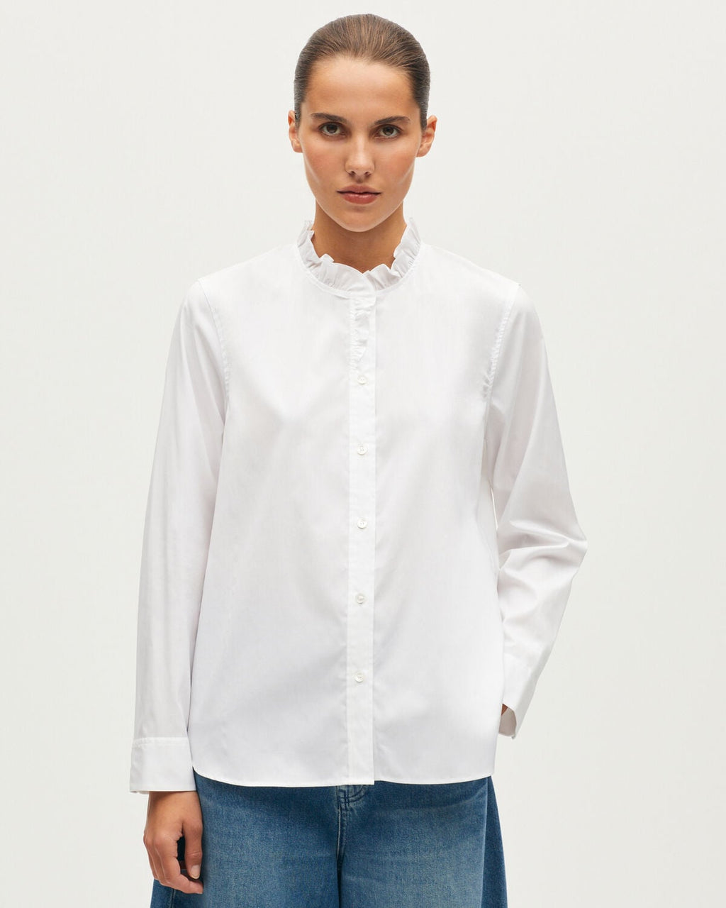Chemise en coton - 0007 WHITE - 1