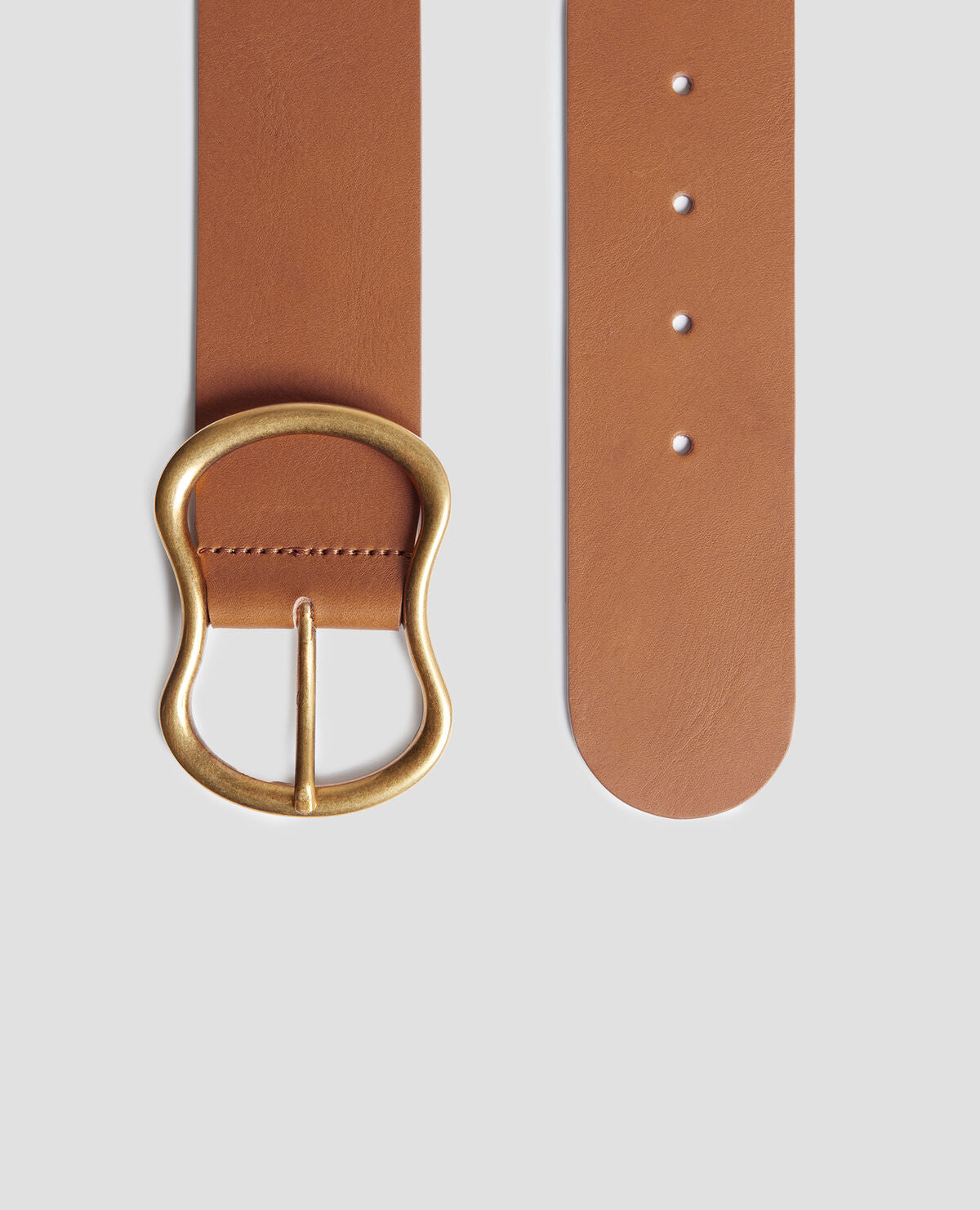 Ceinture large en cuir - H323 CAMEL - 2