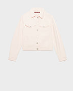 Veste courte en jean - 0100 PINK MARSHMALLOW - 1