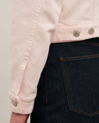 Veste courte en jean - 0100 PINK MARSHMALLOW - 2