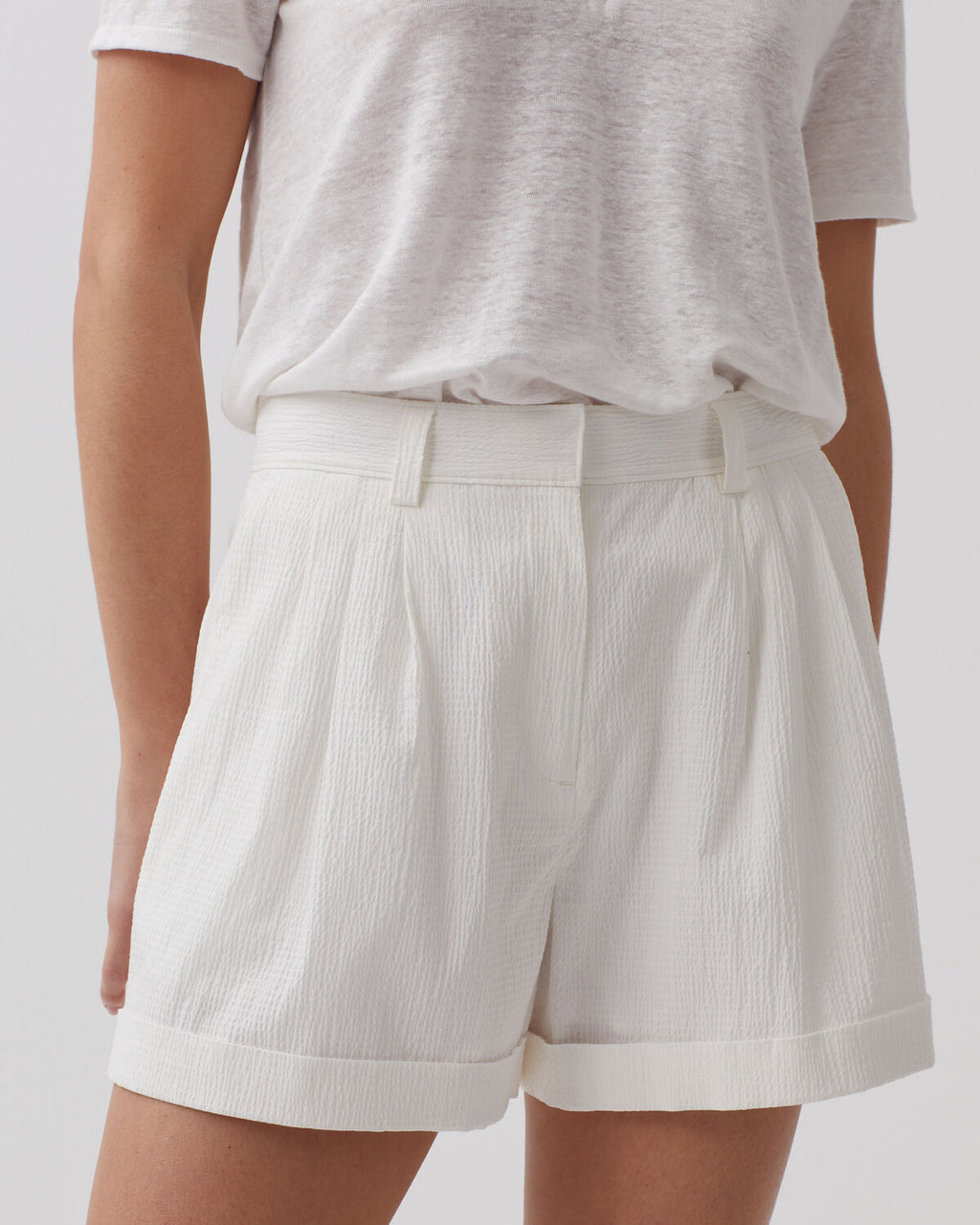 Short en coton - 8885 00 WHITE - 2