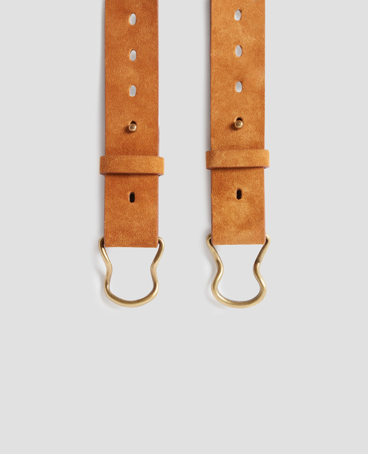 Ceinture fine en cuir suédé - H323 CAMEL - 2