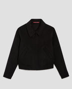 Blouson court double face en laine mélangée - A091 BLACK - 1