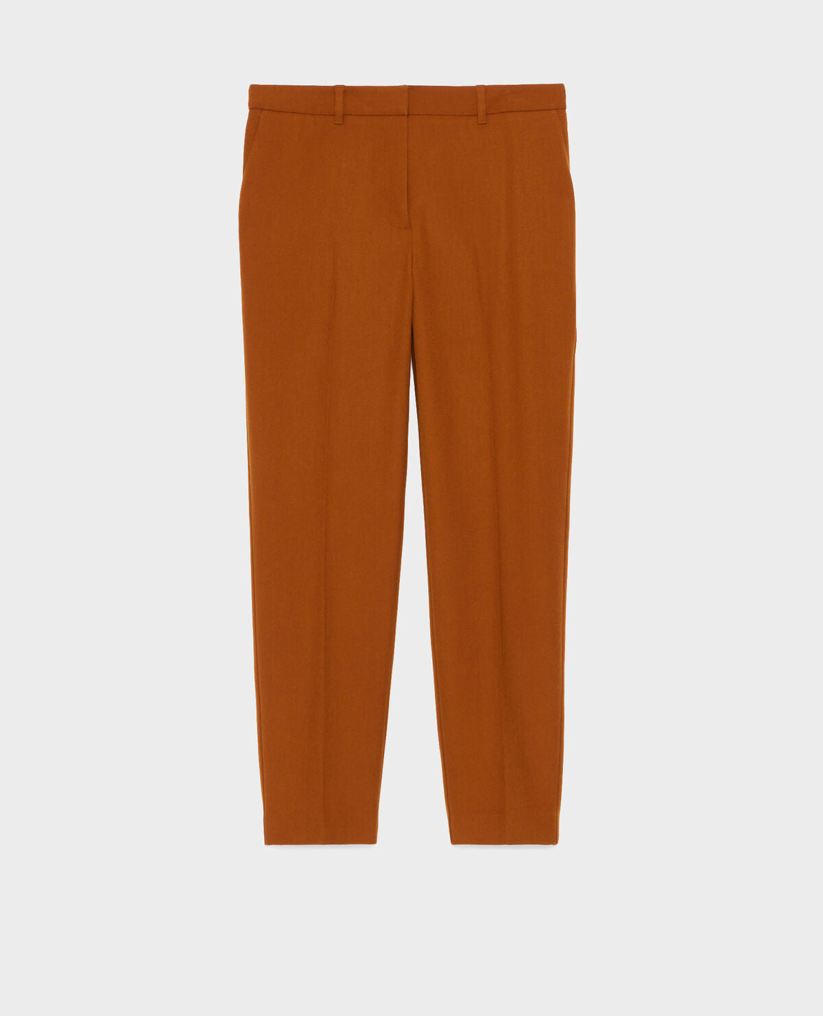 Pantalon cigarette en laine MARGUERITE - A490 MUSTARD - 2