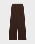 Pantalon ample fluide YVONNE - A371 SOLID BROWN COFFEE - 1