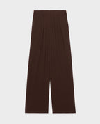 Pantalon ample fluide YVONNE - A371 SOLID BROWN COFFEE - 1