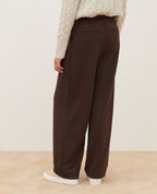 Pantalon ample fluide YVONNE - A371 SOLID BROWN COFFEE - 2