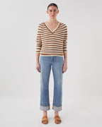 Pull col V en lin - H321 THIN GRATINATO - 2