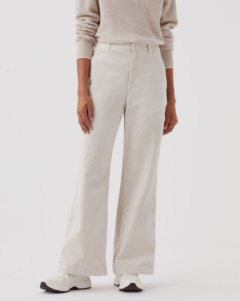 Pantalon en velours côtelé - U010 WHITE - 1