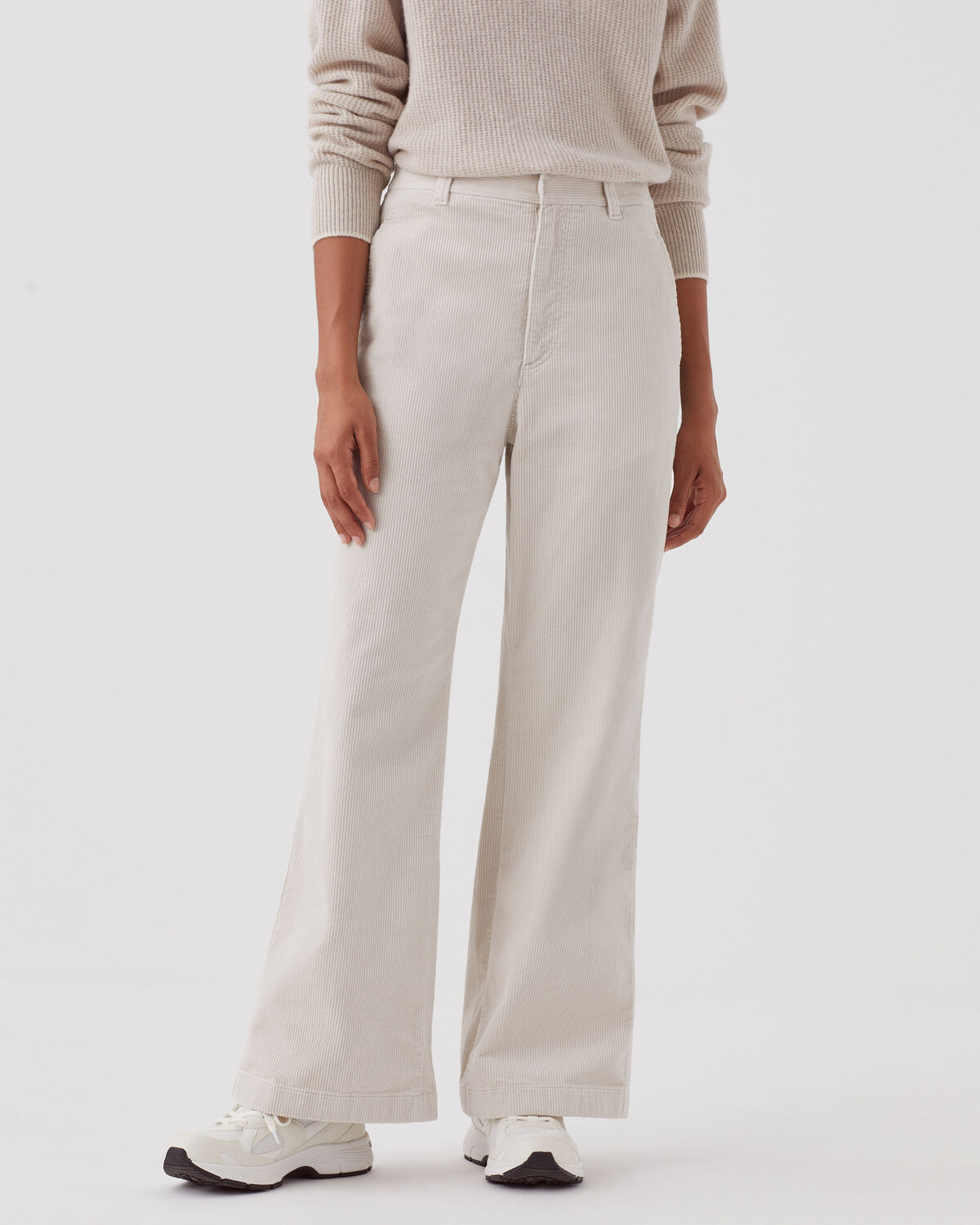 Pantalon en velours côtelé - U010 WHITE - 1