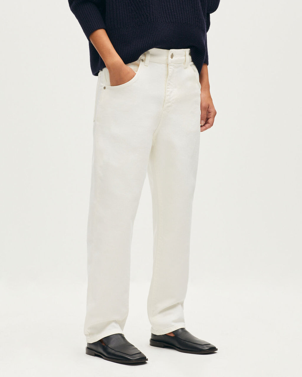Jean slouchy RITA - H003 WHITE - 2