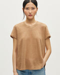 T-shirt col rond en lin AMANDINE - H330 TIGER'S EYE - 1