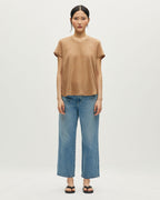 T-shirt col rond en lin AMANDINE - H330 TIGER'S EYE - 2