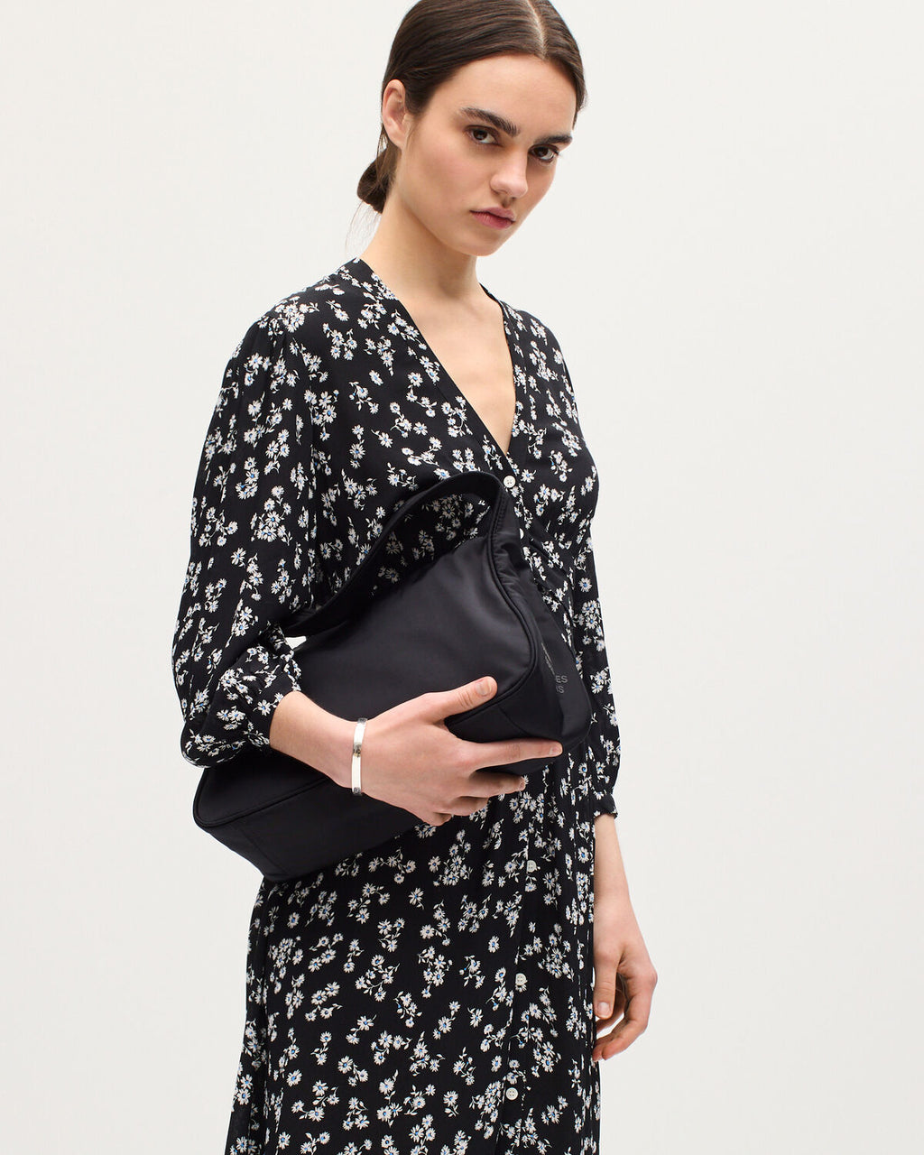 Robe longue fluide - K094 DAISY BLACK - 2