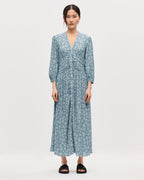 Robe longue fluide - K610 DAISY BLUE - 1