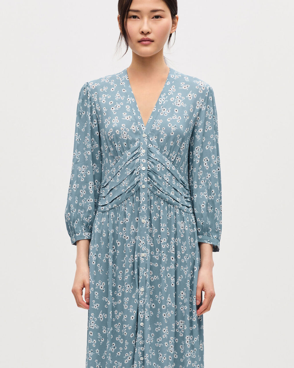 Robe longue fluide - K610 DAISY BLUE - 2