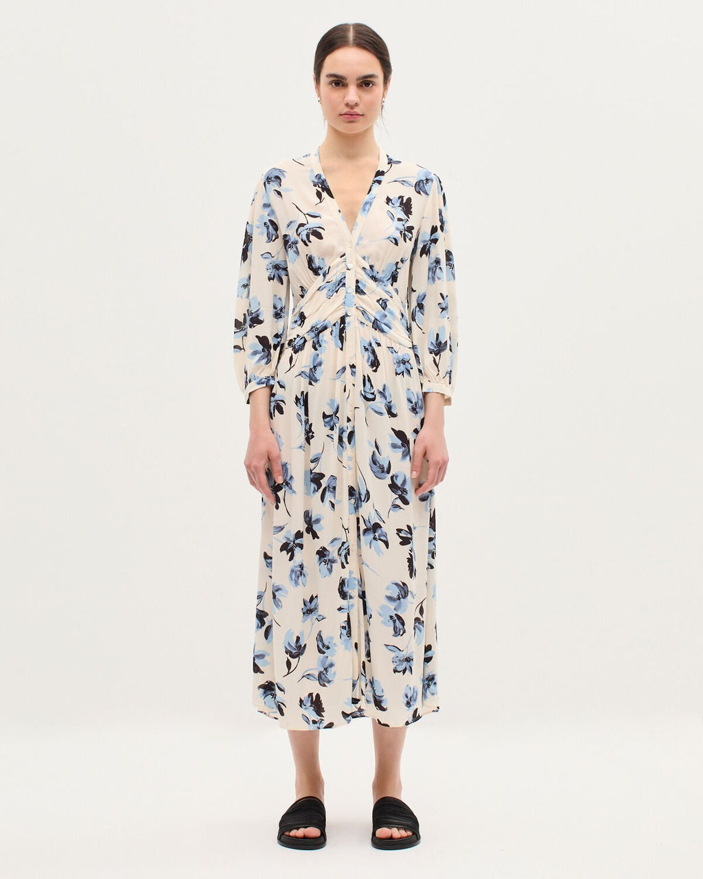 Robe longue fluide - K620 LILY BLUE - 1