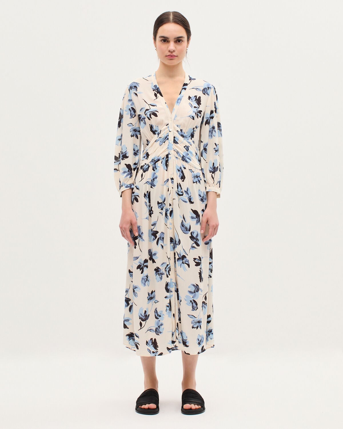 Robe longue fluide - K620 LILY BLUE - 1