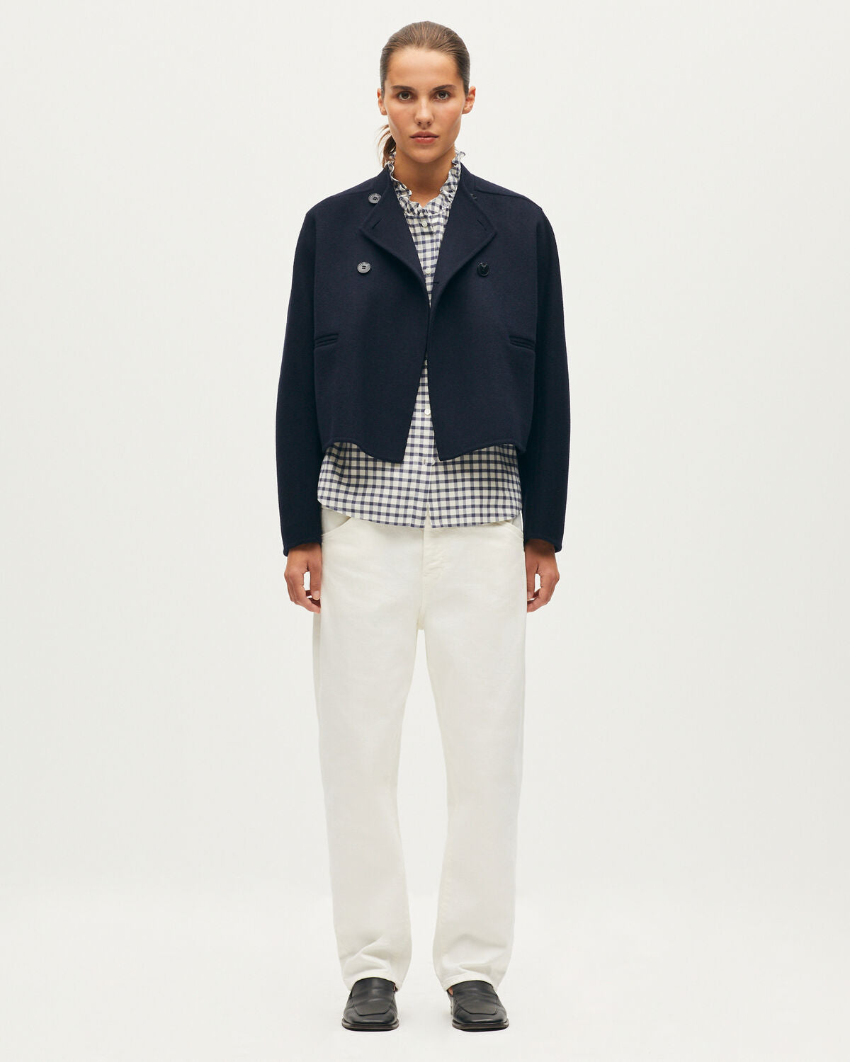 Blouson court double face avec laine - H695 NIGHT SKY - 2