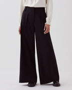 Pantalon ample à plis YVONNE - H091 BLACK BEAUTY - 1