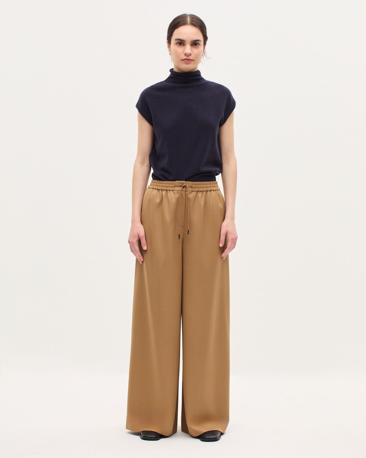 Pantalon ample à plis YVONNE - K341 OAK BROWN - 1
