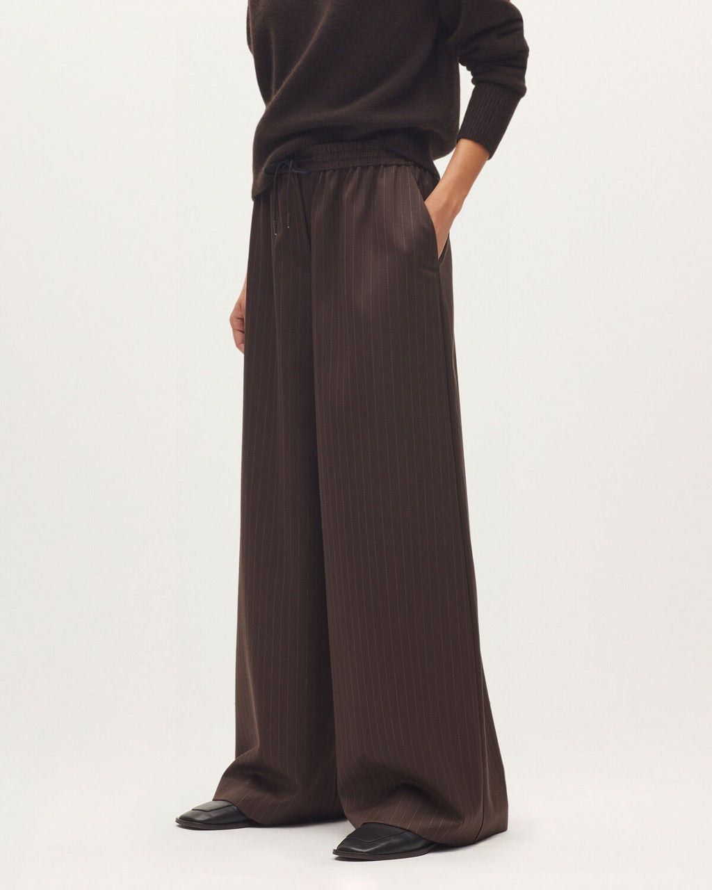 Pantalon ample à plis YVONNE - K391 ST TAUPE BROWN - 2