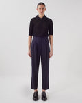 Pantalon à plis en laine CAMILLE - H695 NIGHT SKY - 1
