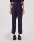 Pantalon à plis en laine CAMILLE - H695 NIGHT SKY - 2