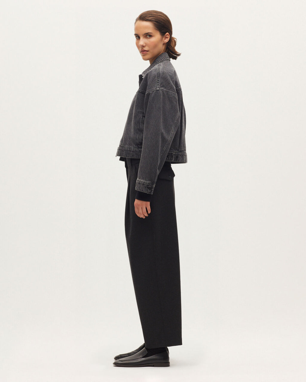 Pantalon carrot - K083 MEL MID GRAY - 2