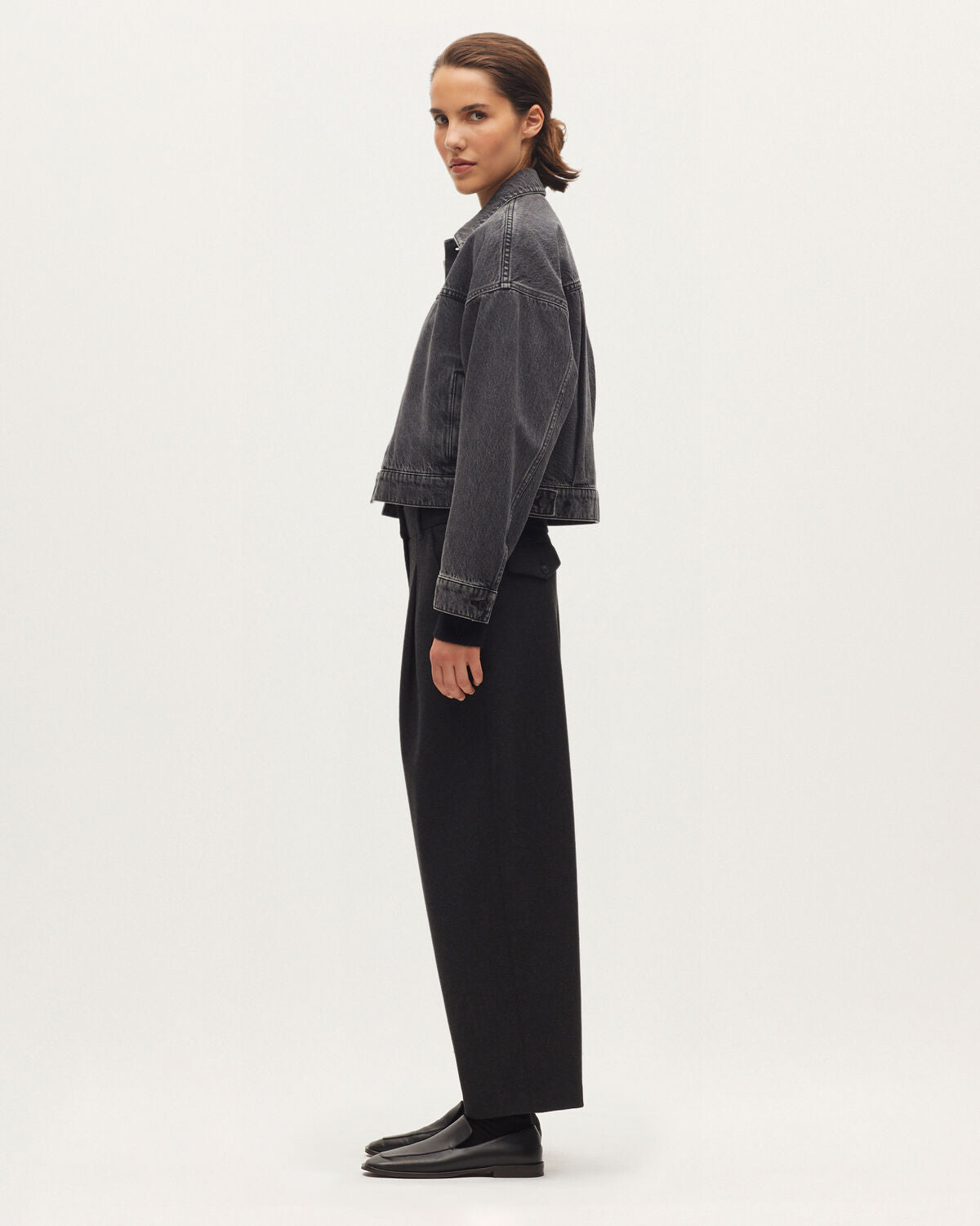 Pantalon carrot - K083 MEL MID GRAY - 2