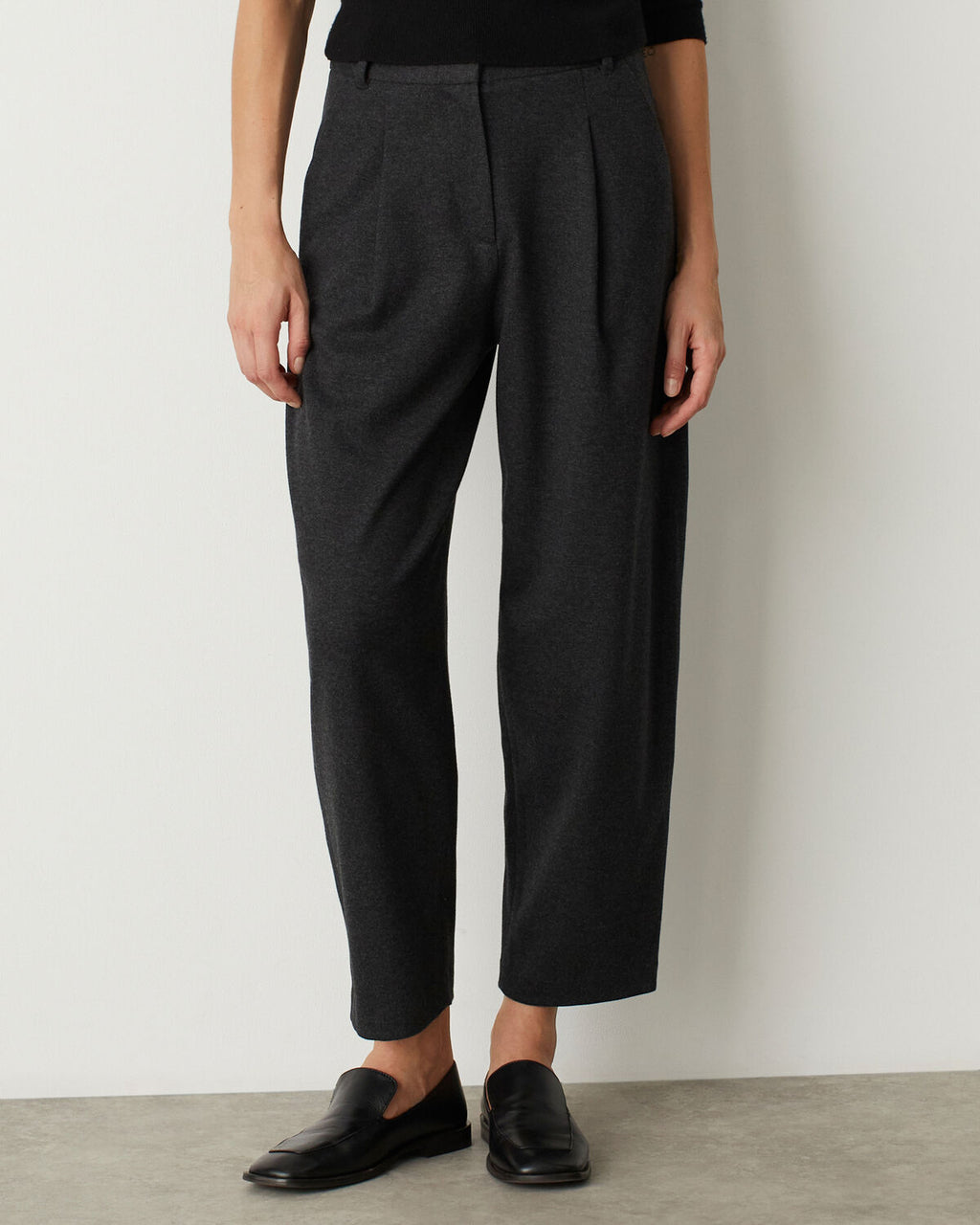 Pantalon barrel en jersey - M081 GRIS NOIR - 2
