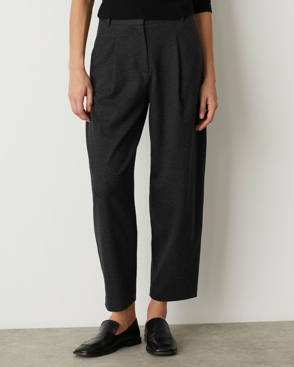 Pantalon barrel en jersey - M081 GRIS NOIR - 2