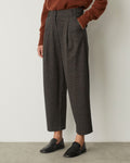Pantalon barrel en jersey - M394 HERRINGBONE BROWN - 1