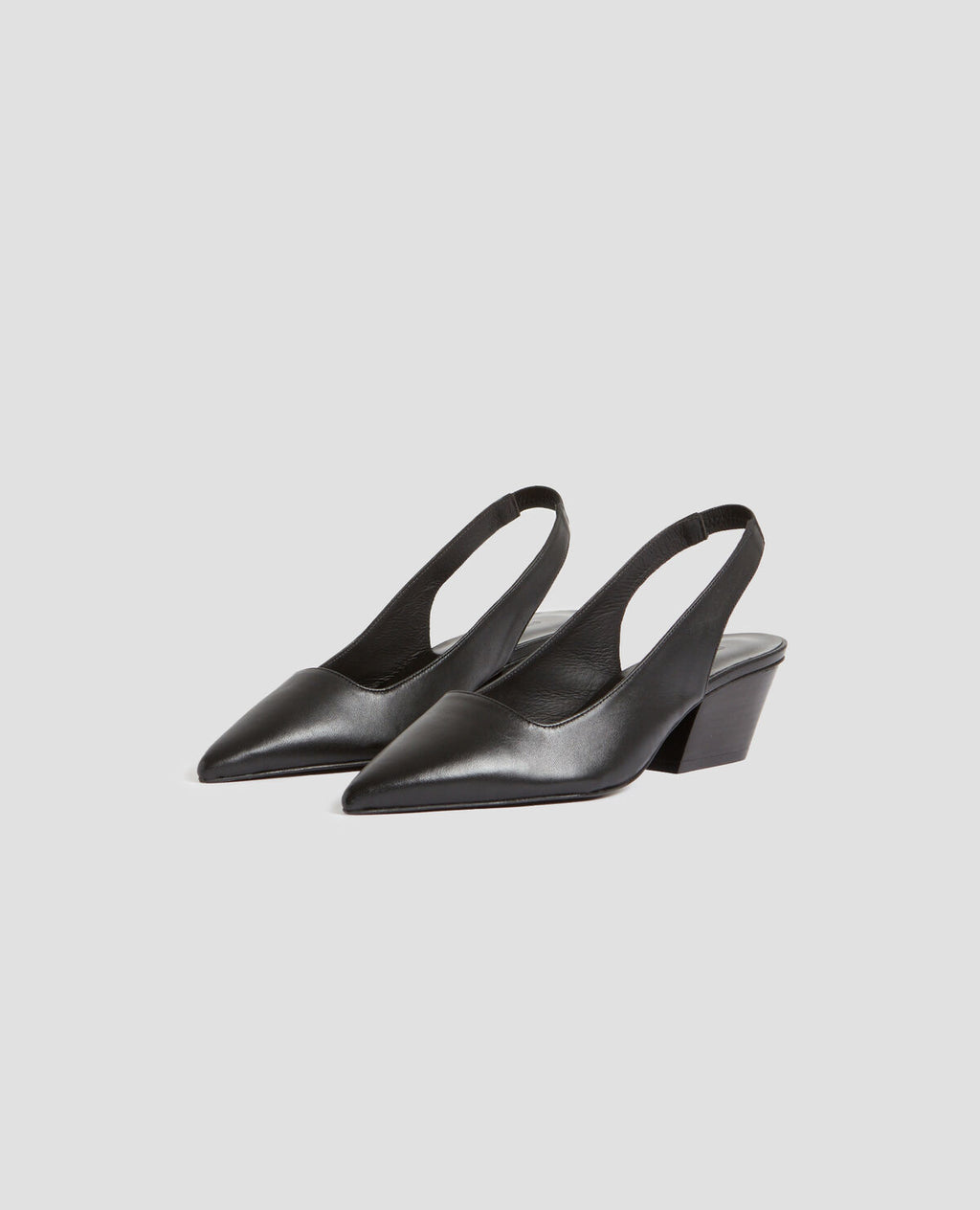 Slingbacks en cuir - H092 BLACK - 1