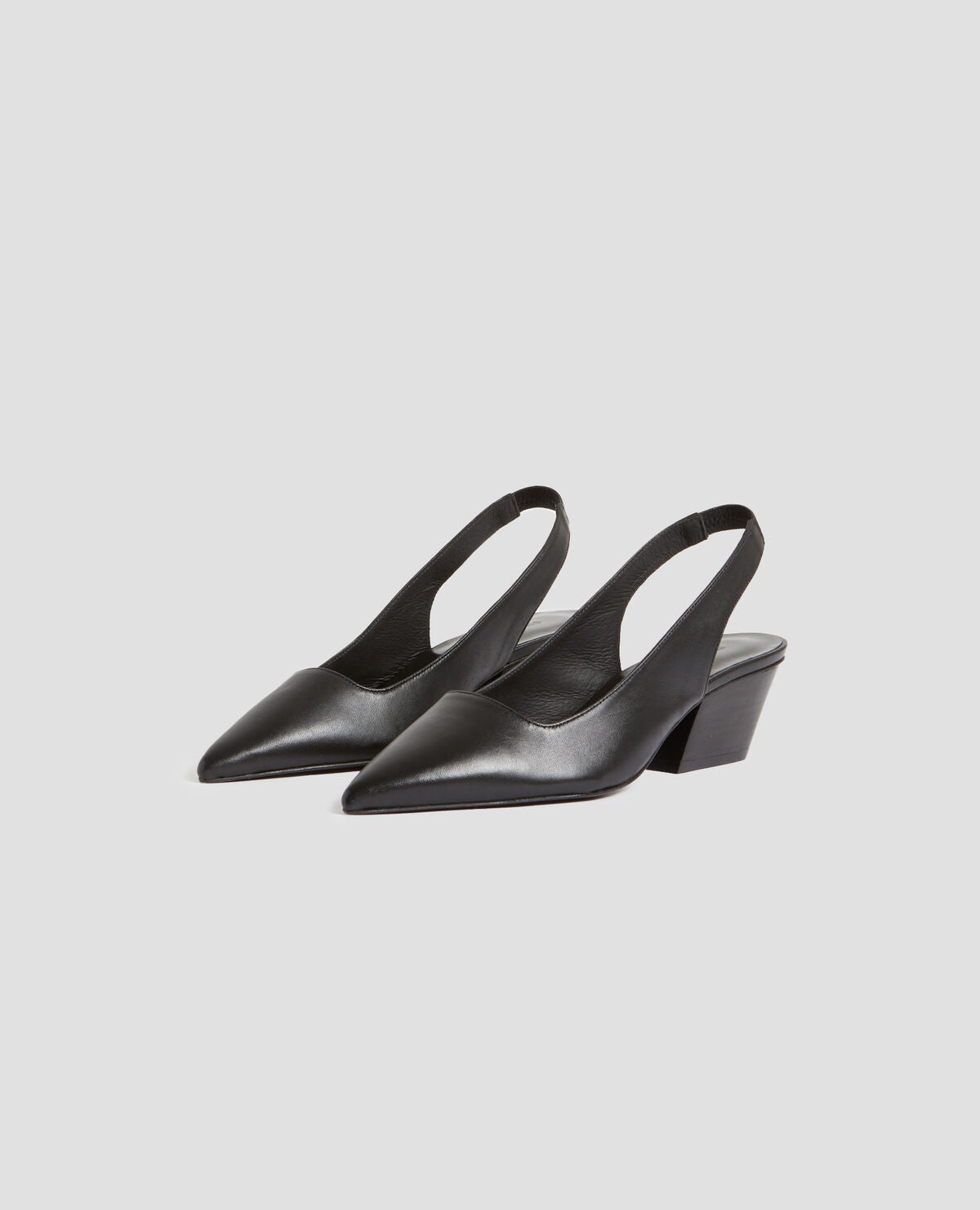 Slingbacks en cuir - H092 BLACK - 1