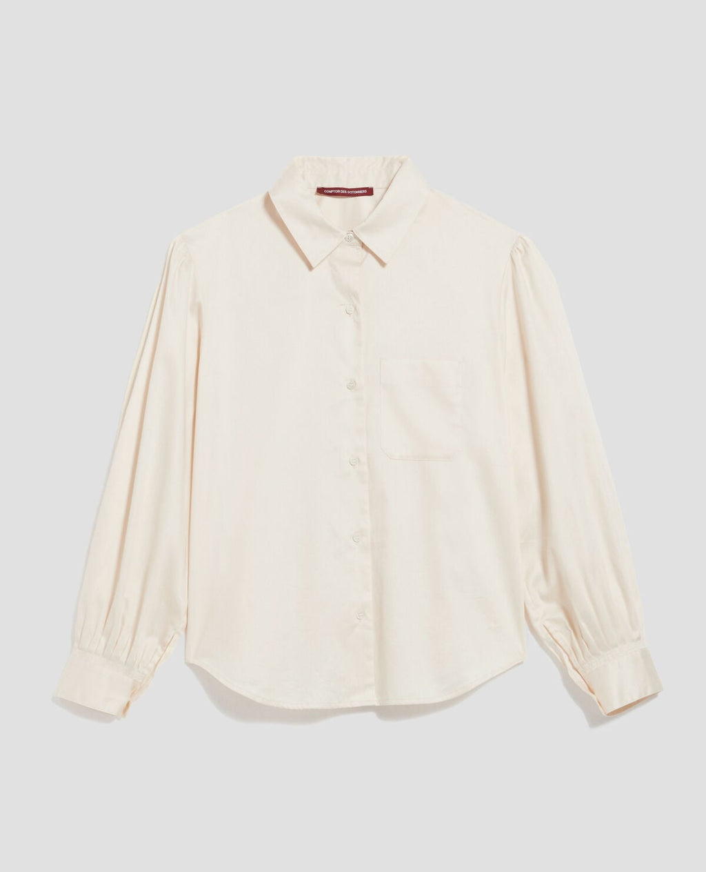 Chemise en coton satiné - I300 PEARLED IVORY - 1