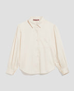 Chemise en coton satiné - I300 PEARLED IVORY - 1
