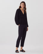 Blouse cache-cœur fluide - H091 BLACK BEAUTY - 2