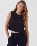 Top texturé sans manches - H091 BLACK BEAUTY - 1