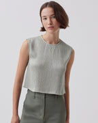 Top texturé sans manches - J050 SHADOW GRAY - 1
