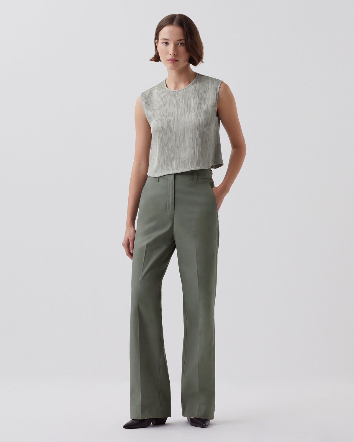 Top texturé sans manches - J050 SHADOW GRAY - 2
